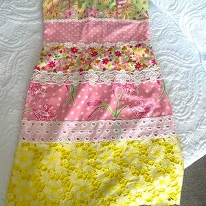 Lilly Pulitzer summer strapless dress. Size 4